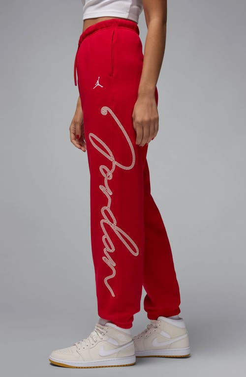 JORDAN JORDAN BROOKLYN FLEECE RHINESTONE LOGO SWEATPANTS