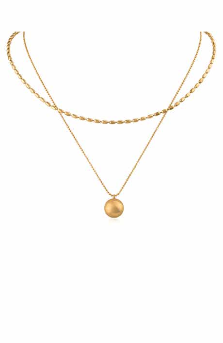 Layered Ball Pendant Necklace