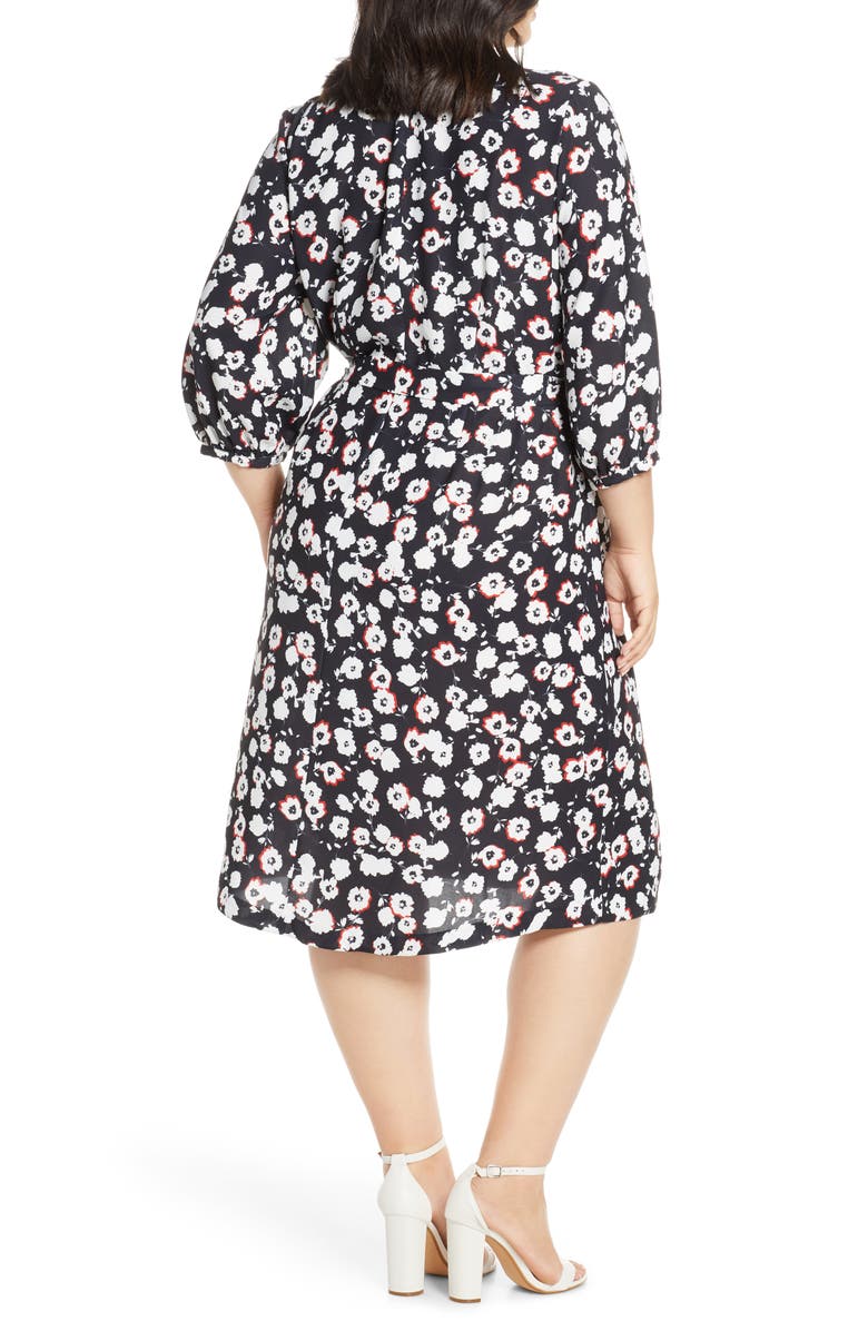 ELOQUII Wrap Dress, Alternate, color, 