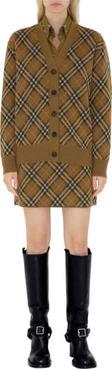 【関税＆送料込み】Burberry Check Wool Blend Mini Skirt Clo Burberry Check Mini Skirt | Neutrals | FARFETCH
