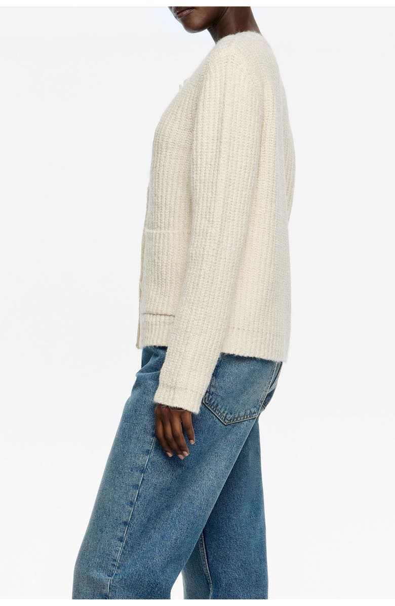 Bimba y Lola Short Fitted Cardigan, Alternate, color, Ivory