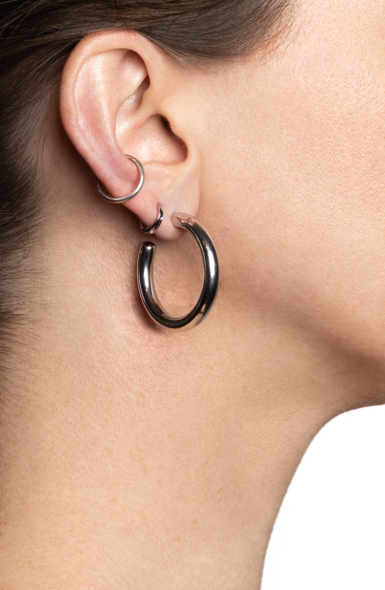 Maria Black Disruption Hoop Earring, Alternate, color, 