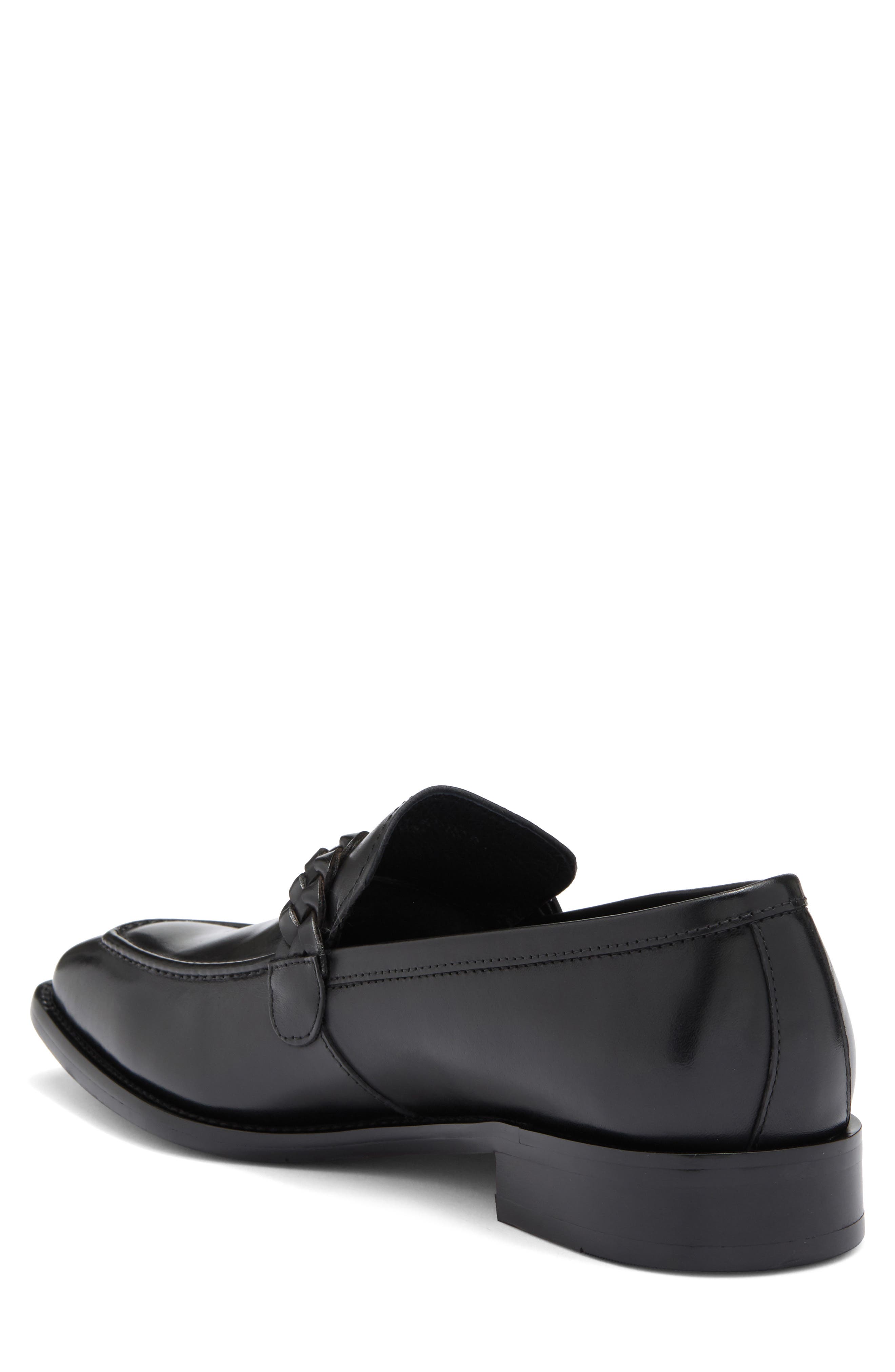 Maison Forte Milos Braided Strap Loafer, Alternate, color, Black