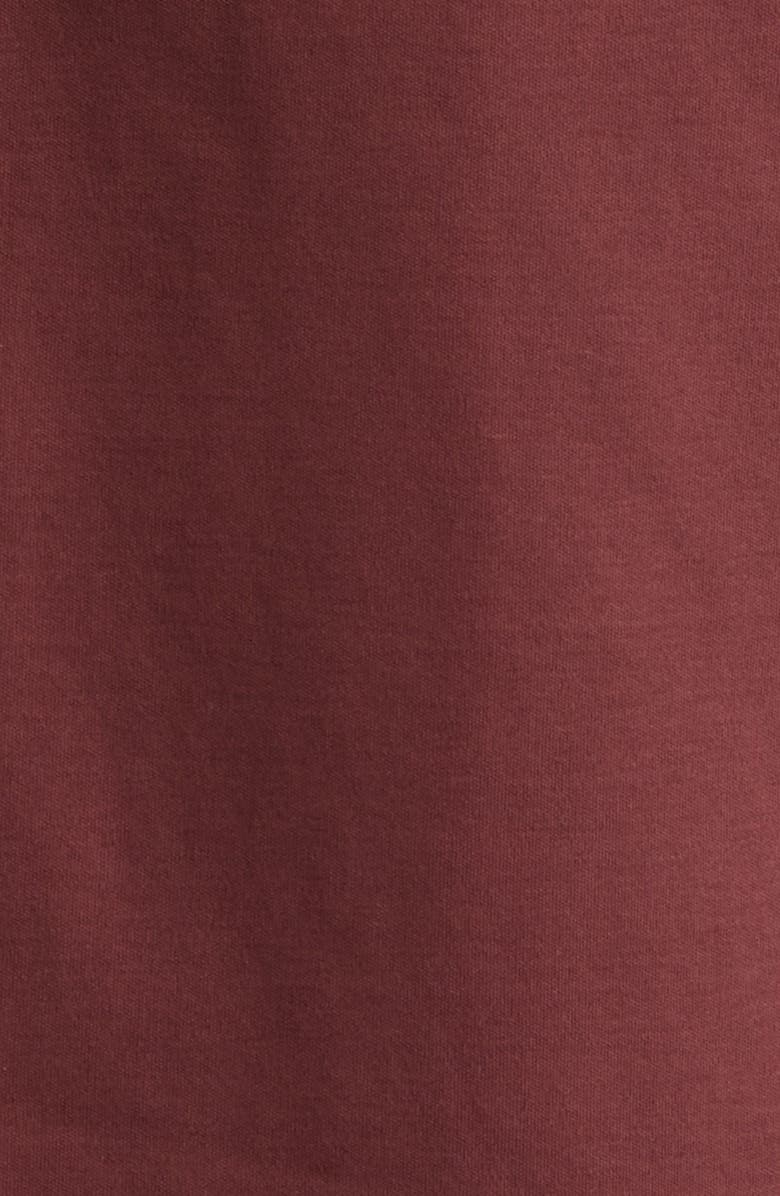 BOSS Powell Solid Short Sleeve Cotton Button-Up Shirt, Alternate, color, Dark Red