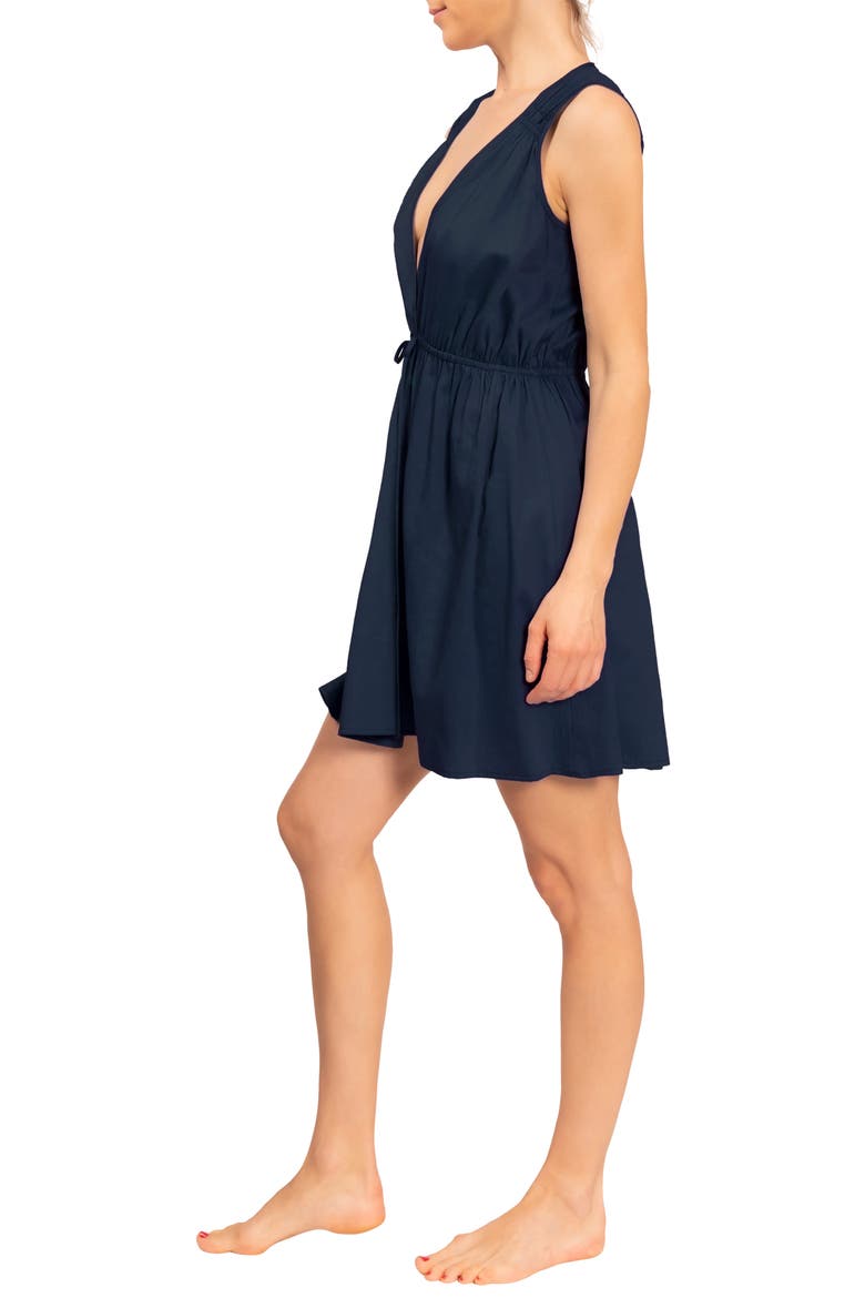 Dawn Fit & Flare Cotton Nightgown, Alternate, color, INKY BLUE