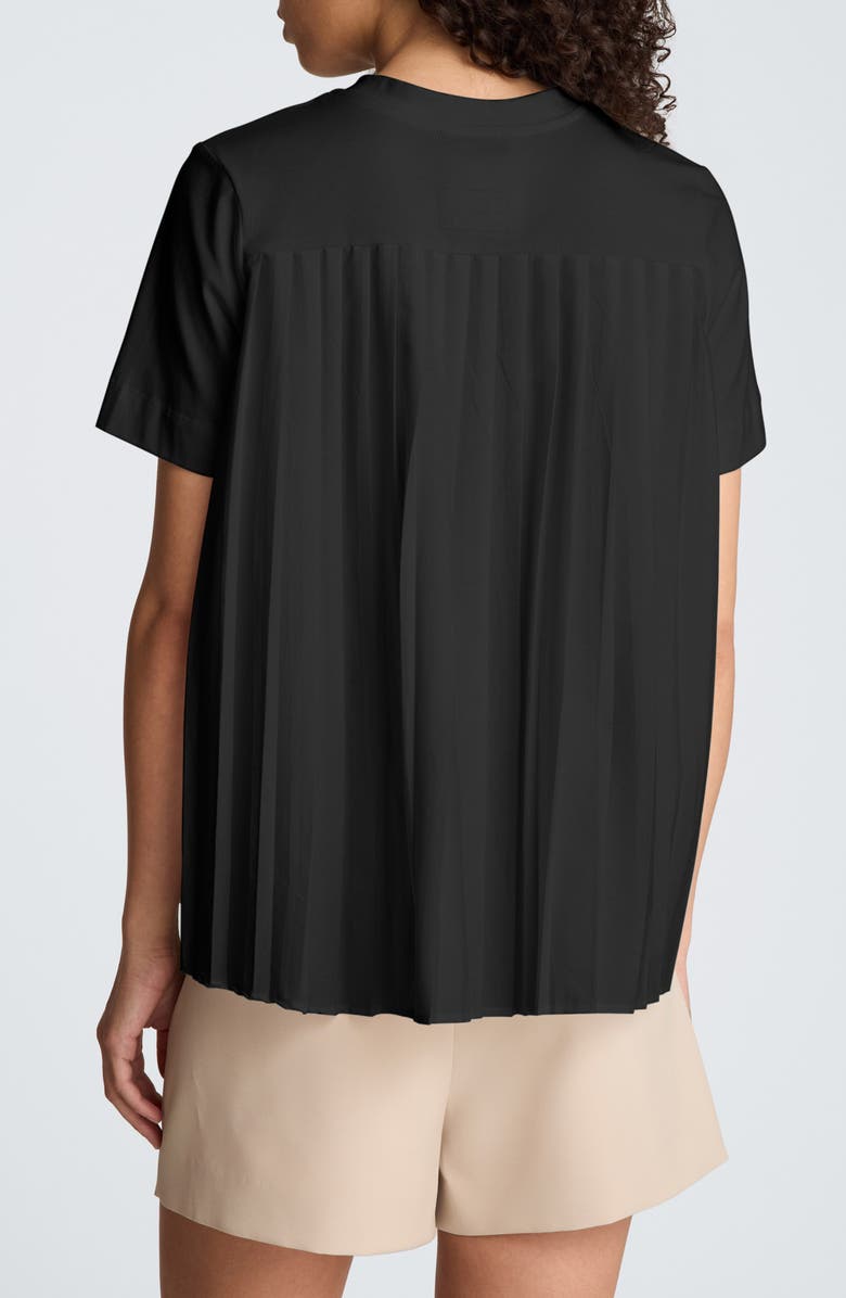 Kenneth Cole High/Low Pleat Back Top, Alternate, color, Black