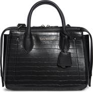 Steve Madden Foster Croc Embossed Satchel Bag