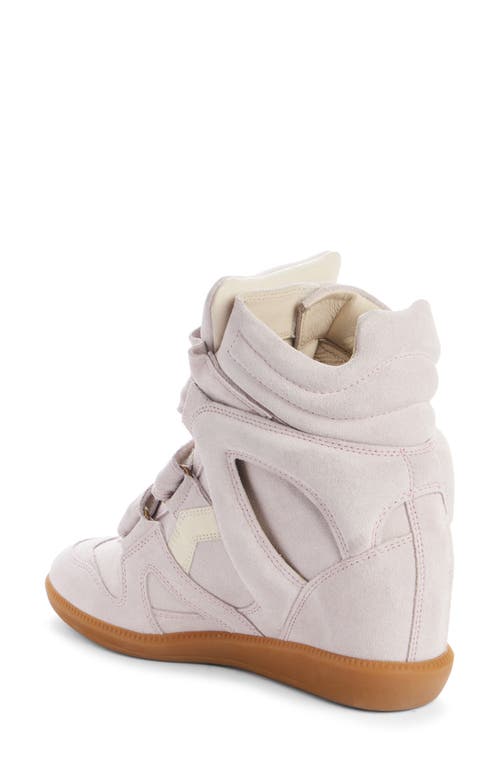 Isabel Marant Bekett Hidden Wedge High Top Sneaker In Pale Pink