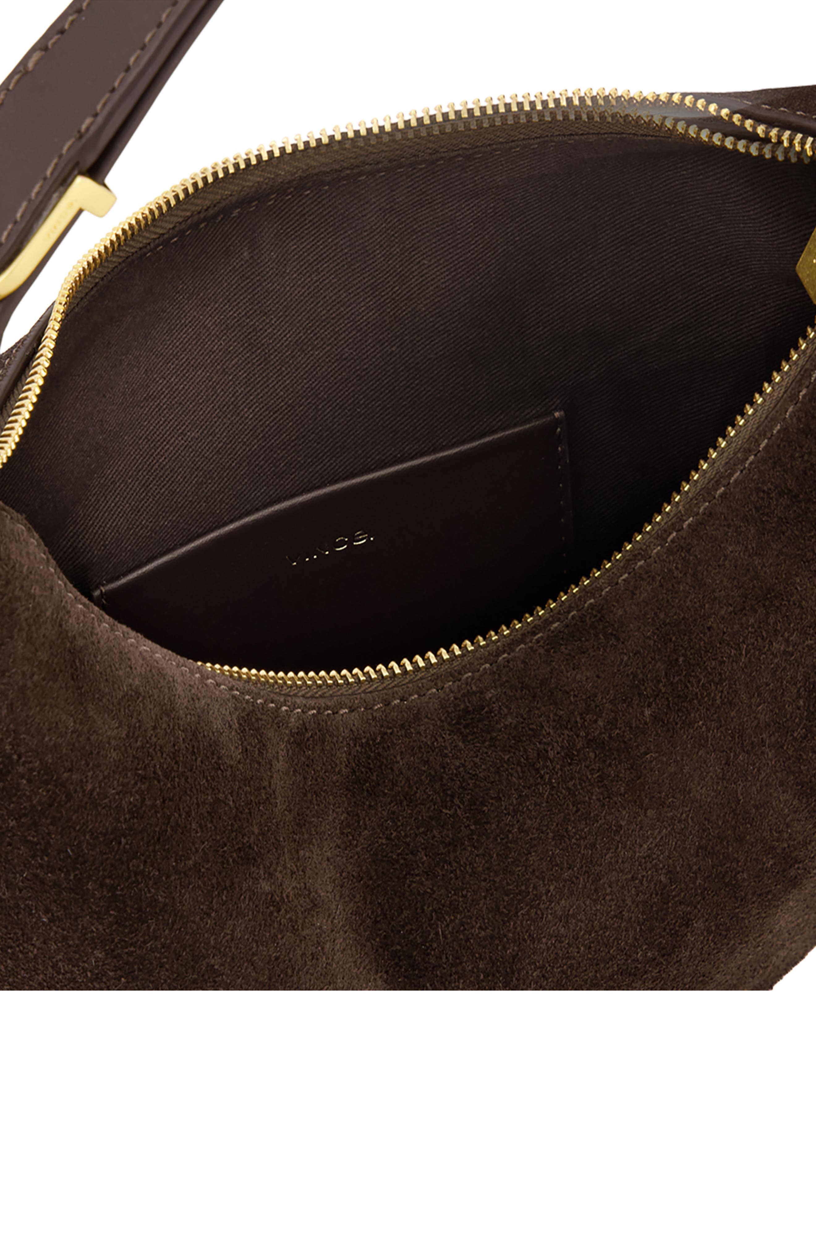 Mini Eris Suede Hobo Bag, Alternate, color, CACAO