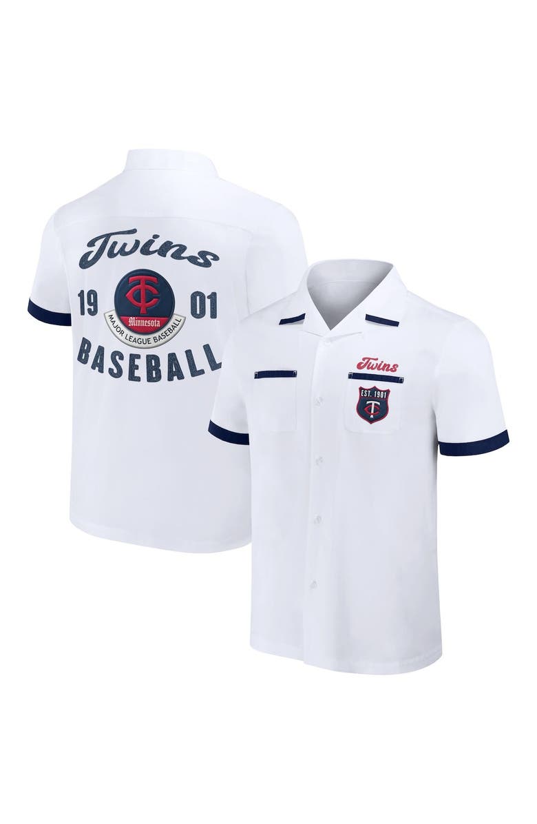 Darius Rucker Collection by Fanatics Men's Darius Rucker Collection by Fanatics White Minnesota Twins Bowling Button-Up Shirt, Main, color, White