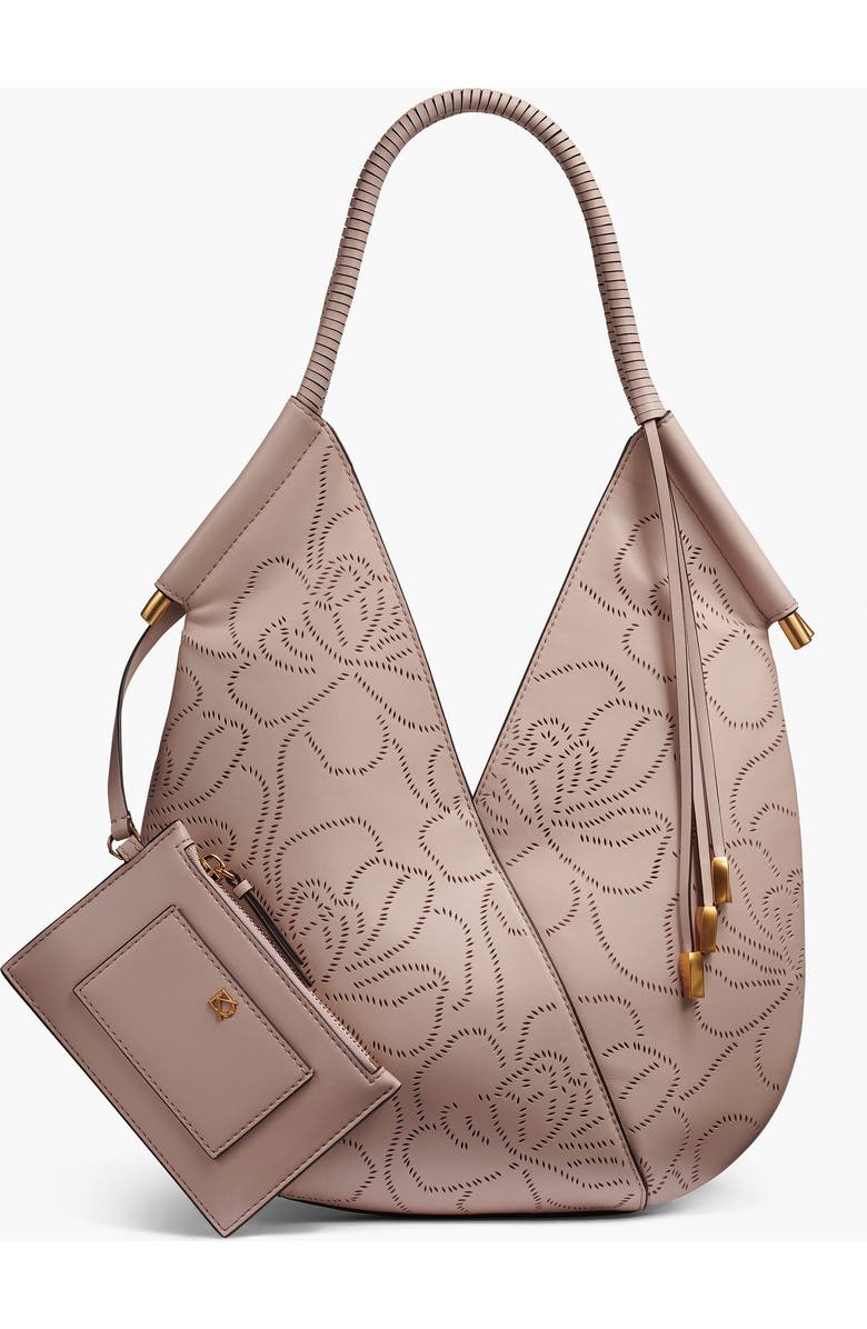 Donna Karan New York Baldwin Floral Perf Mini Shoulder, Main, color, Snow Petal