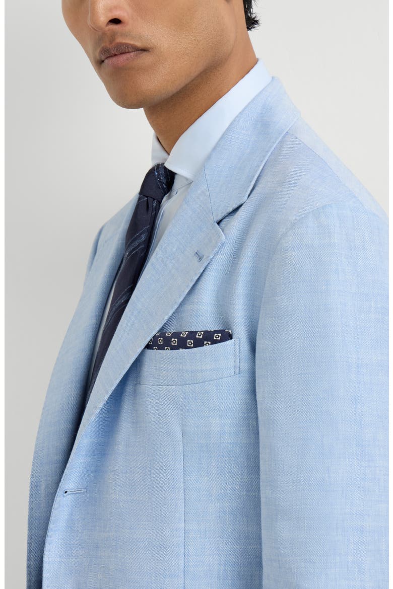 Silk pocket square, Alternate, color, Navy Blue