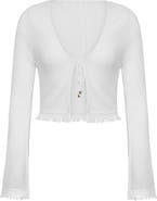 Sunshine 79 Flora Flair Crop Open Stitch Cover-Up Top