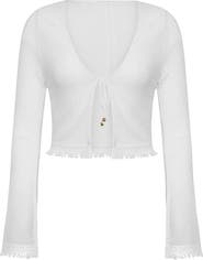 Sunshine 79 Flora Flair Crop Open Stitch Cover-Up Top