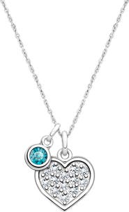 Tiny Blessings Sterling Silver Oh So Loved Birthstone 12-14" Necklace