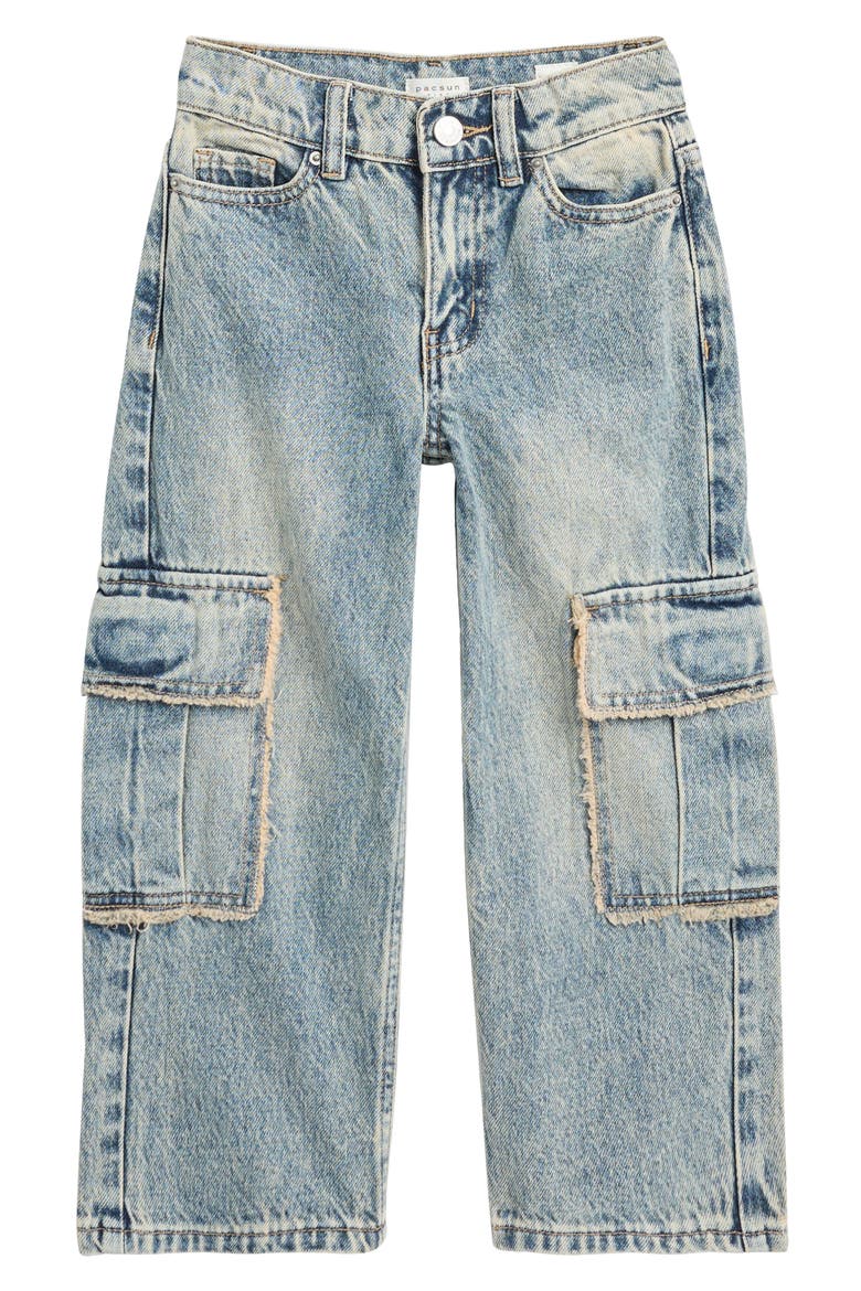 Kids' Myles Baggy Cargo Jeans, Main, color, MEDIUM INDIGO