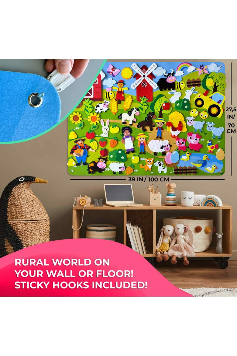 Kids Felt Board Learning Set, Alternate, color, Farm