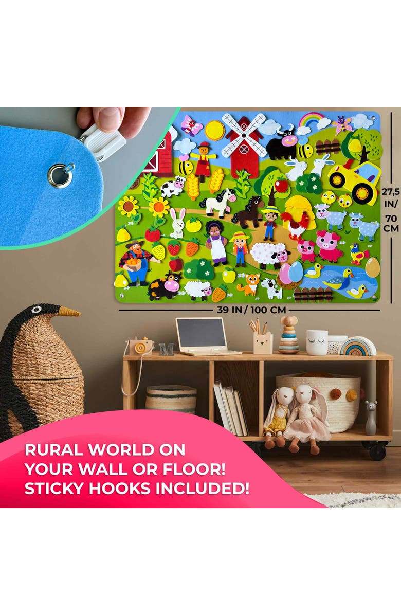 Quokka Felt Board Learning Set for Kids, Alternate, color, Farm