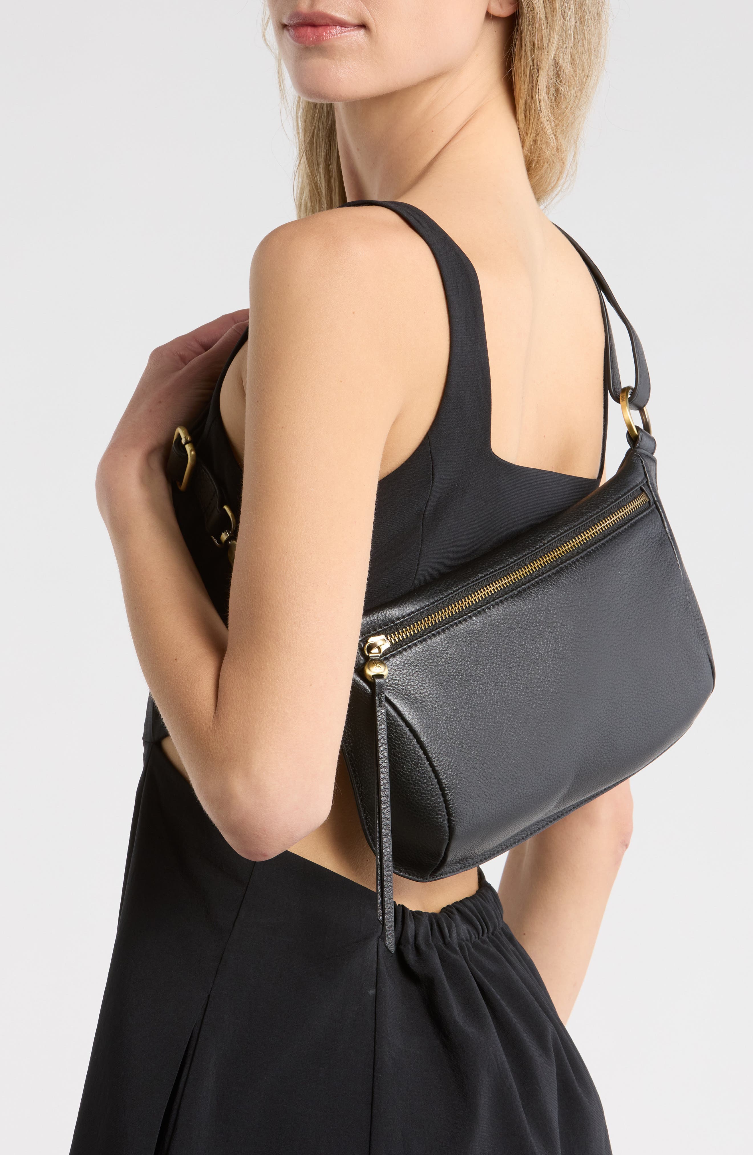 HOBO Flywheel Sling Crossbody Bag, Alternate, color, Black