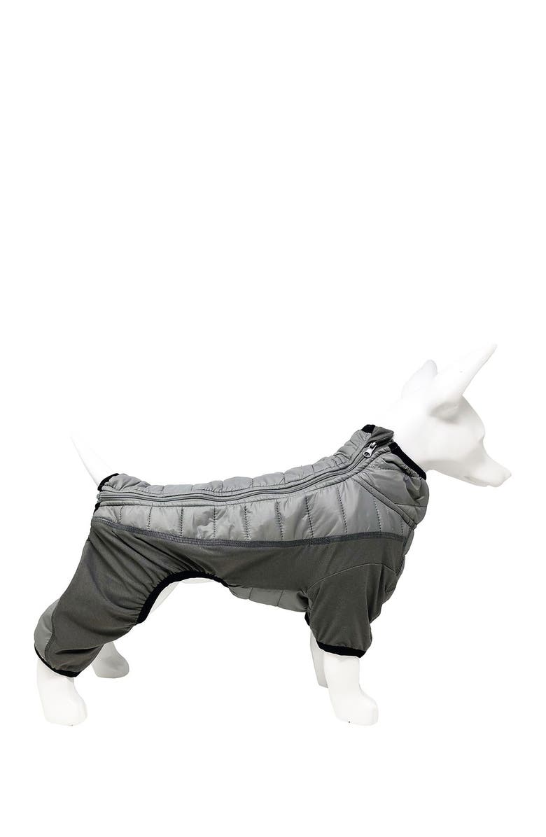 PET LIFE 'Aura-Vent' Lightweight 4-Season Stretch & Quick-Dry Full Body Dog Jacket - Small, Main, color, Grey