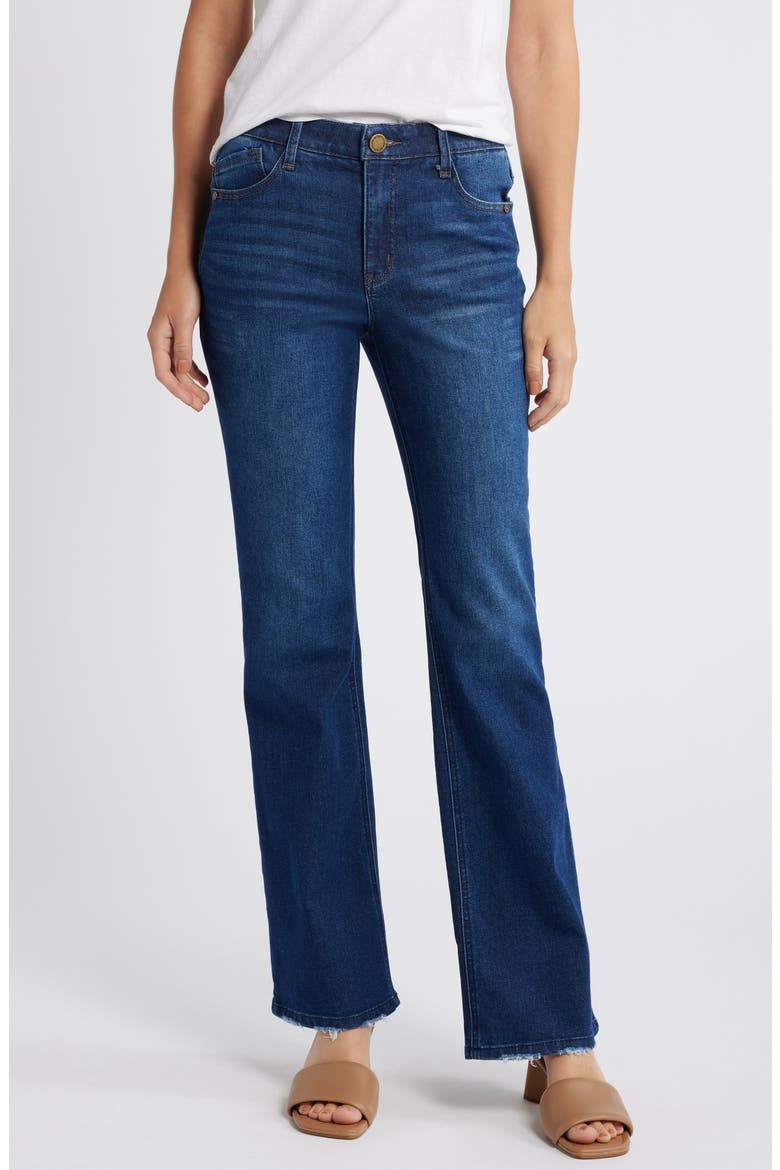 Madison 'Ab'Solution High Waist Bootcut Jeans, Main, color, BLUE