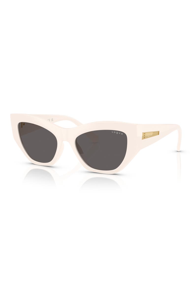 53mm Irregular Sunglasses, Alternate, color, BLACK WHITE
