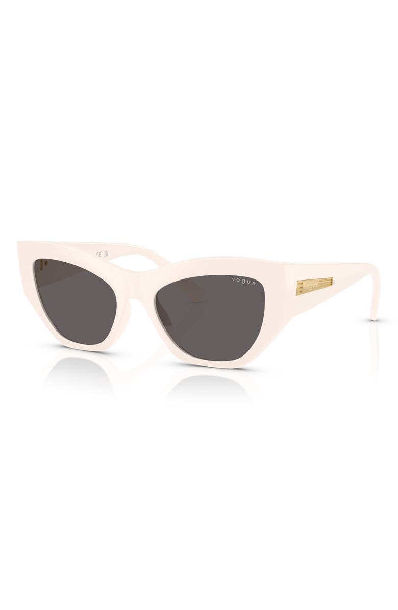 VOGUE 53mm Irregular Sunglasses, Alternate, color, Black White