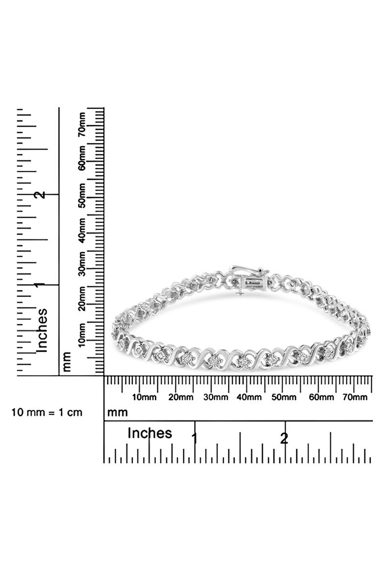 Silver 1/3 Cttw Miracle Plate Diamond Infinity Link Bracelet, Alternate, color, White