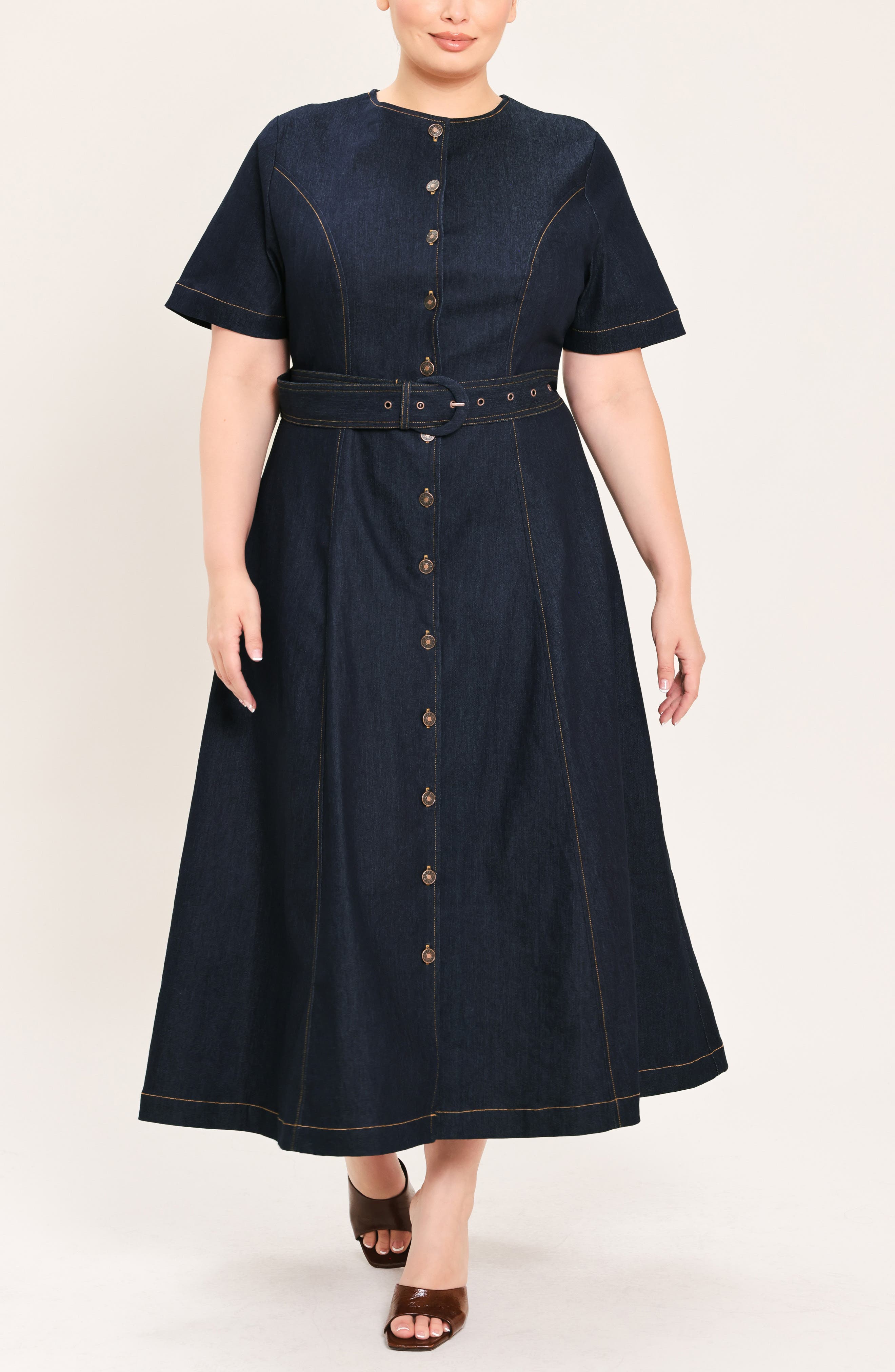 Denim Midi Dress
