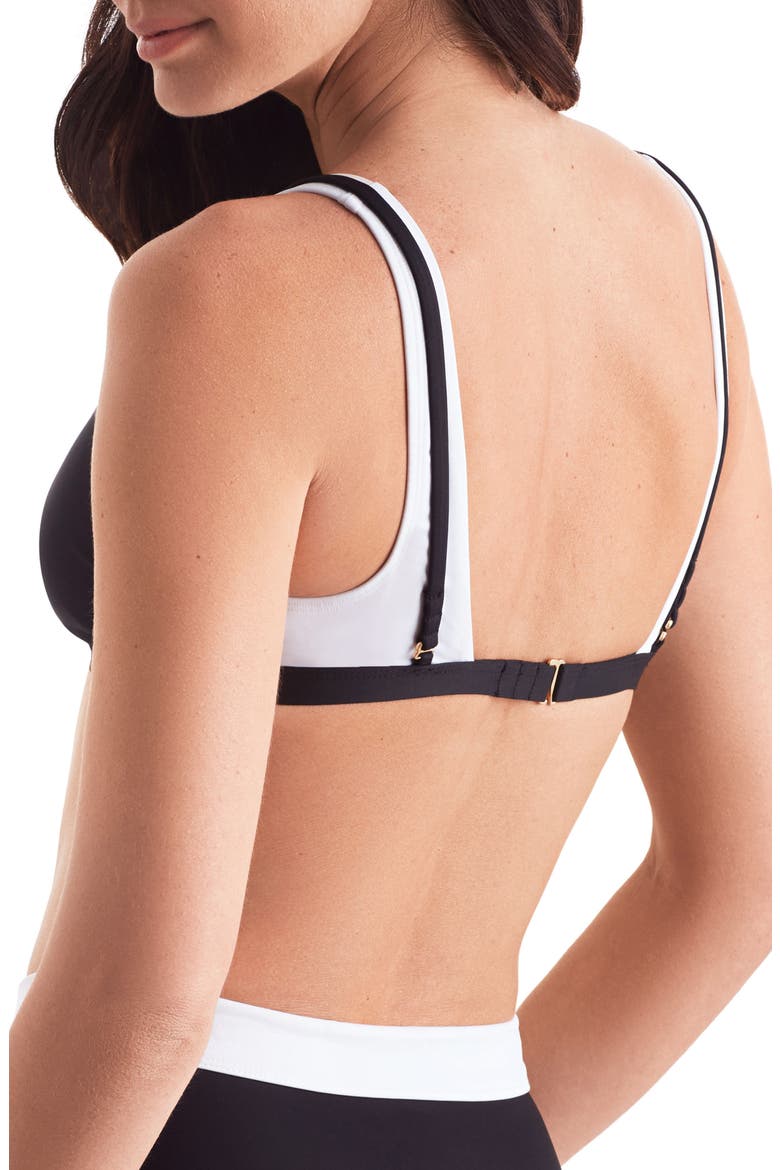 Drift Contrast Swim Top, Alternate, color, BLK/ WHT