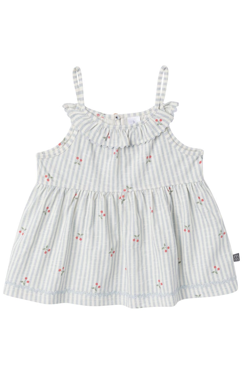Modern Moments<sup>™</sup> by Gerber Ruffle Top and Shorts Set, Alternate, color, Light Blue Cherry Stripes