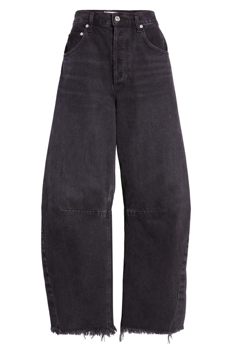 Citizens of Humanity Horseshoe High Waist Chew Hem Organic Cotton Barrel Jeans, Alternate, color, Sonnet