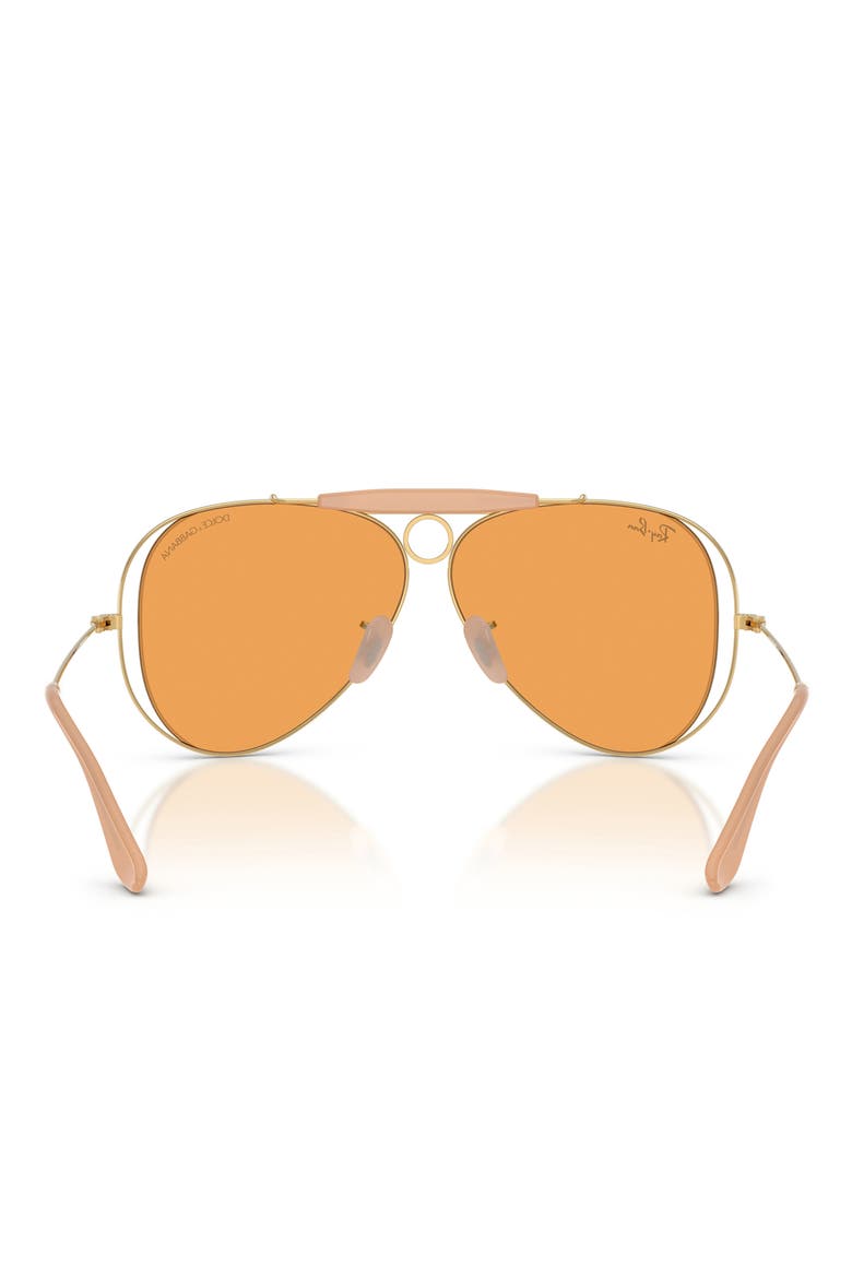 53mm Shooter Pilot Sunglasses, Alternate, color, ARISTA / ORANGE