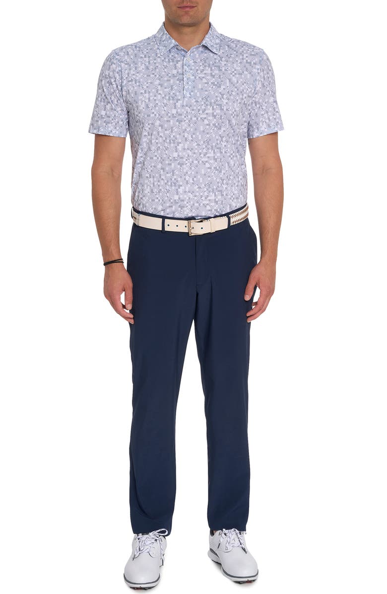 Robert Graham Wooderson Geo Print Performance Golf Polo, Alternate, color, 