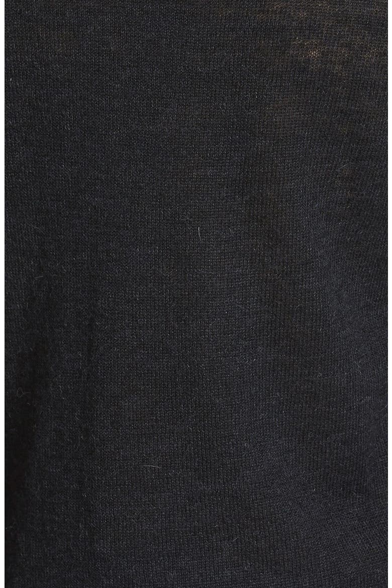 Lace Inset Sweater, Alternate, color, BLACK