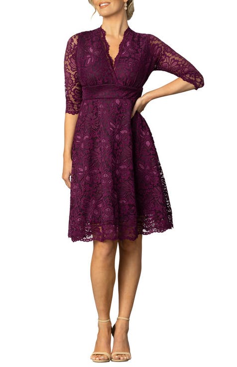 Mademoiselle A-Line Lace Cocktail Dress