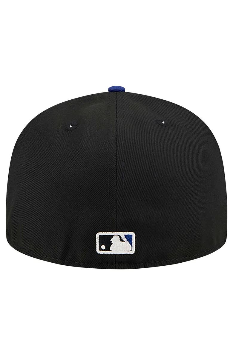 New Era Men's New Era Black Los Angeles Dodgers Shadow Stitch 59FIFTY Fitted Hat, Alternate, color, 