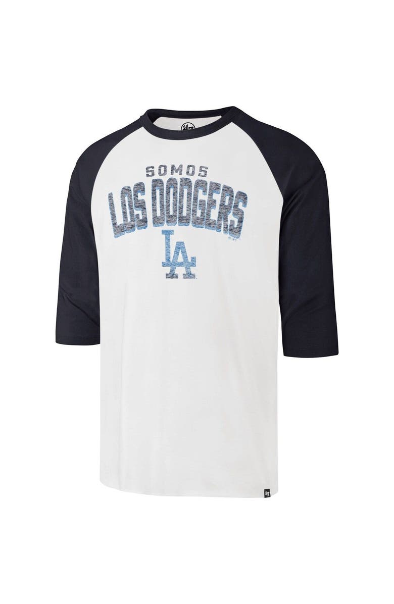 '47 Men's '47 Cream Los Angeles Dodgers City Connect Crescent Franklin Raglan 3/4-Sleeve T-Shirt, Alternate, color, Cream