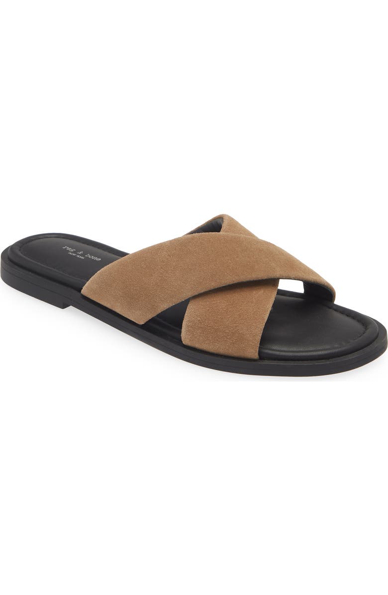 rag & bone Geo Cross Strap Slide Sandal, Main, color,