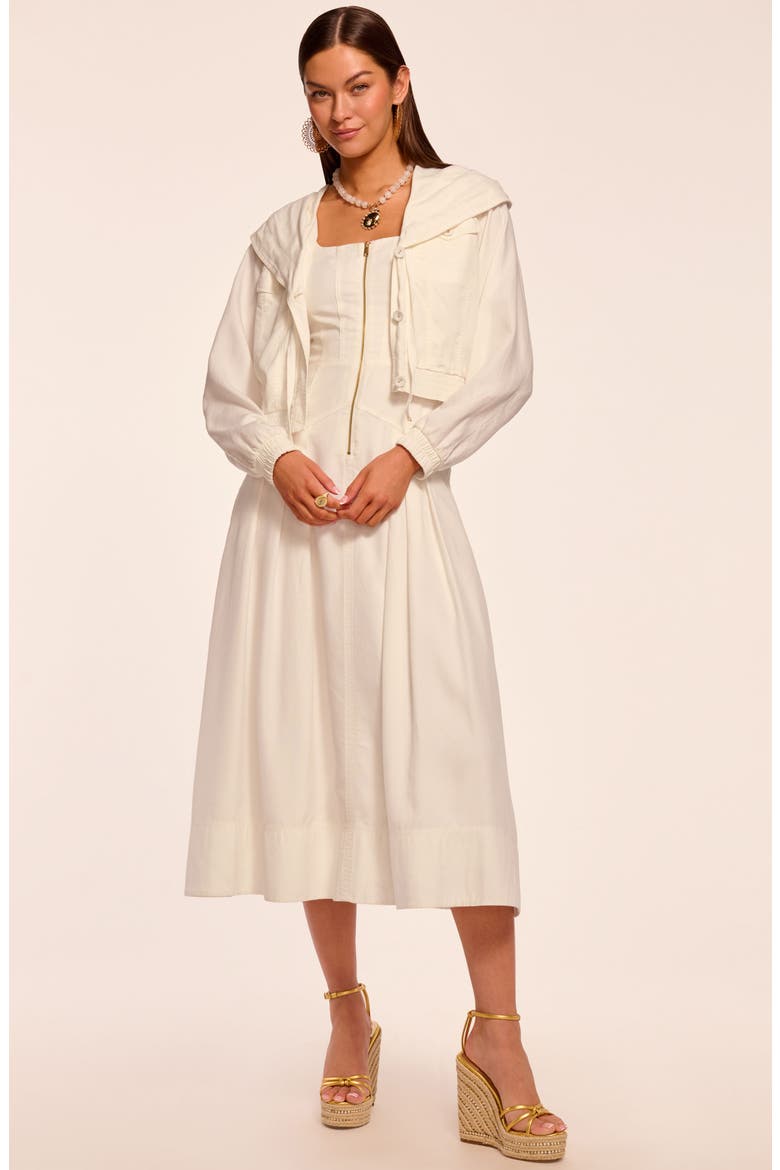 Moira Front Zip Dress, Alternate, color, IVORY