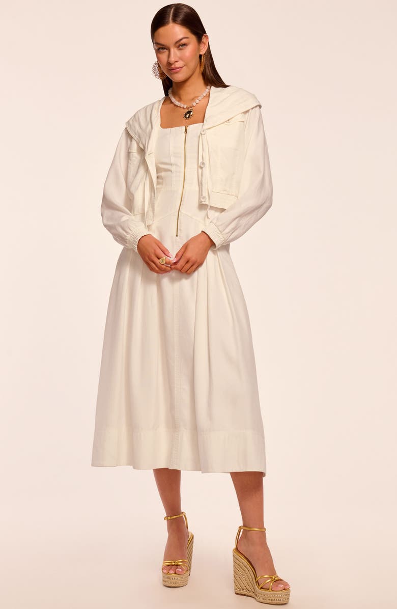 Ramy Brook Moira Front Zip Dress, Alternate, color, Ivory