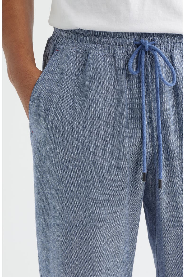 Slub Linen & Cotton Pajama Pants, Alternate, color, DENIM
