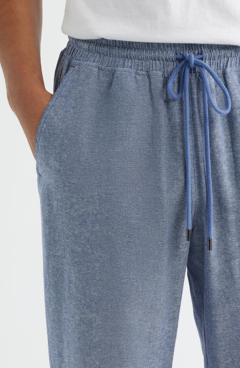 Daniel Buchler Slub Linen & Cotton Pajama Pants, Alternate, color, Denim