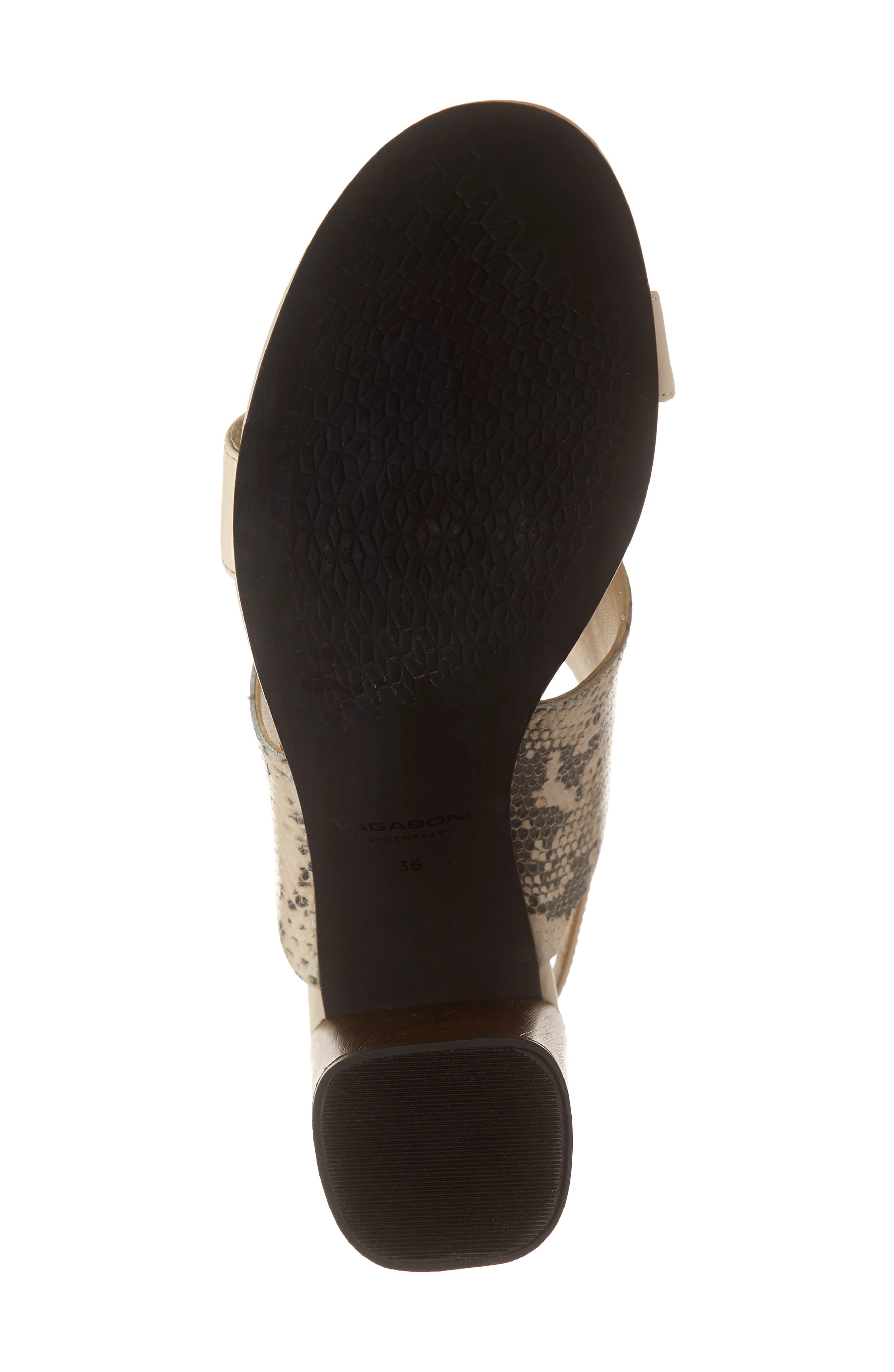 Vagabond Carol Snake Print Sandal, Alternate, color, SAND/ BLACK LEATHER