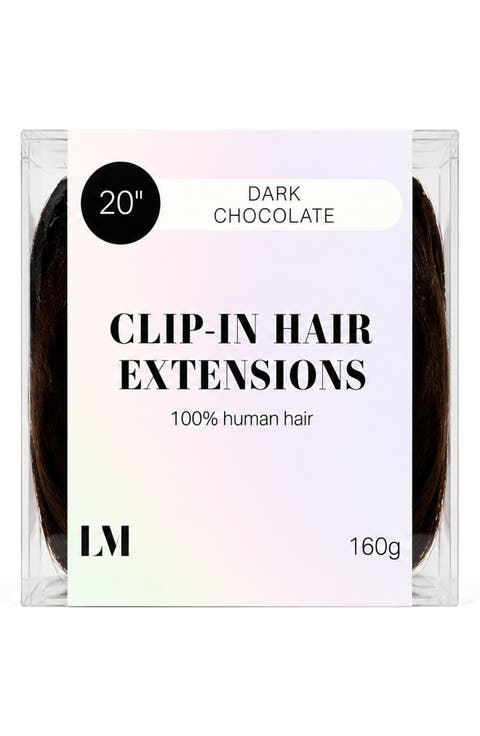 20-Inch Human Hair Clip-In Extensions