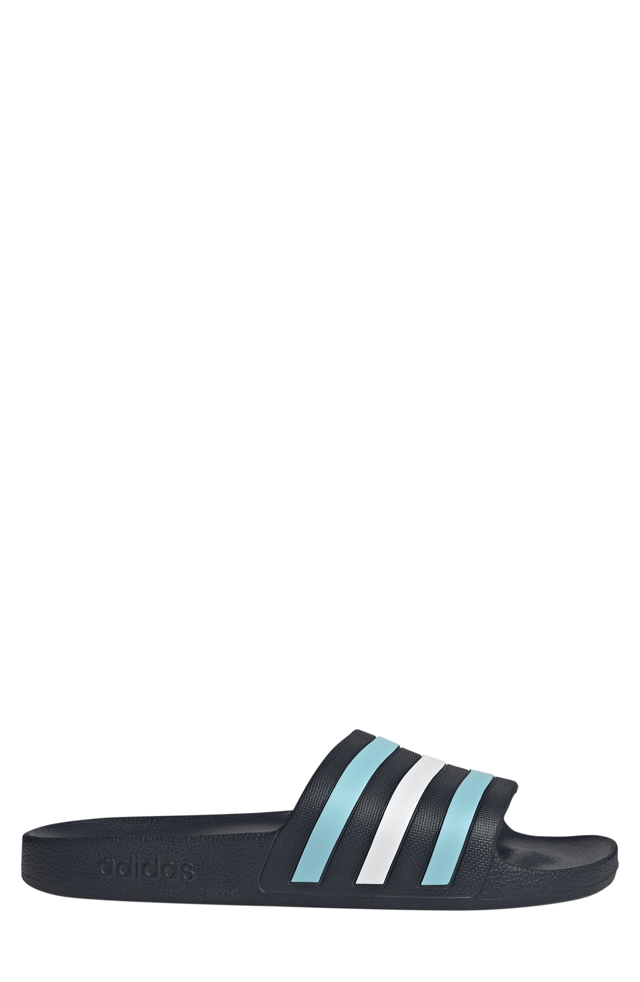 adidas Adilette Slide Sandal, Alternate, color, Night Navy/ Icey Blue/ White