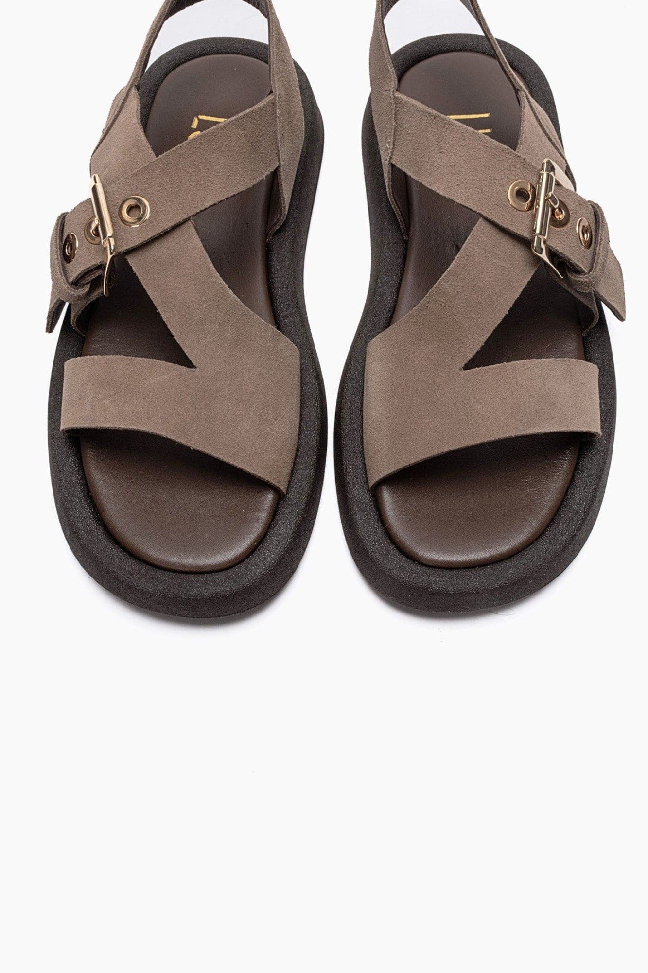 Roven Leather Sandal, Alternate, color, Mink Suede