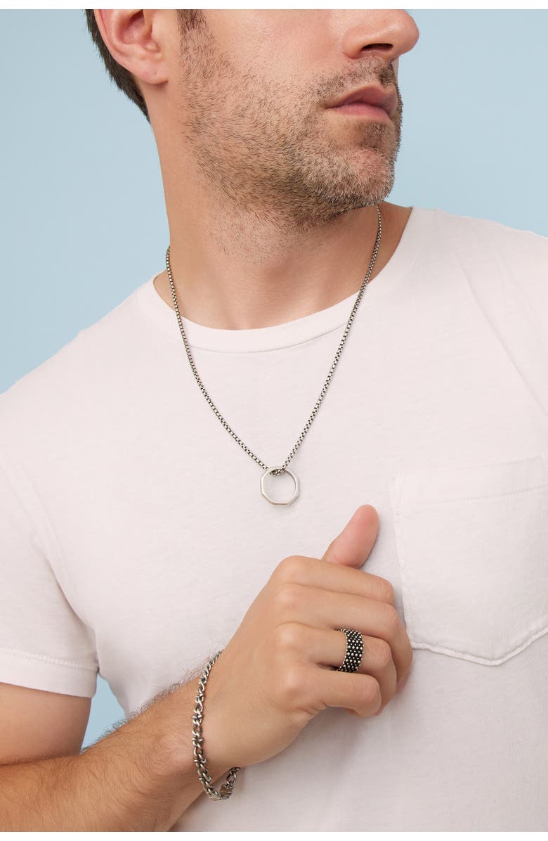 Oradina My Armor Mens Ring in Sterling Silver, Alternate, color, Silver