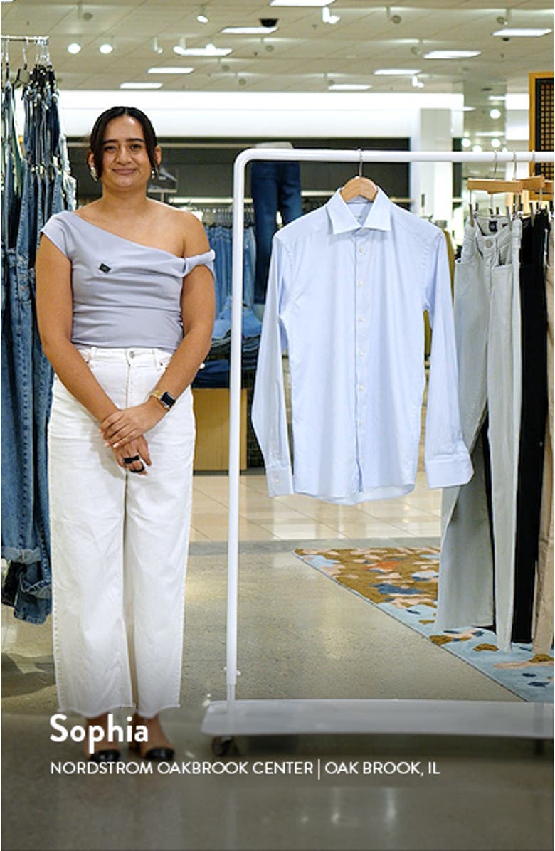 Slim Fit Stripe Stretch Cotton & Lyocell Dress Shirt, sales video thumbnail