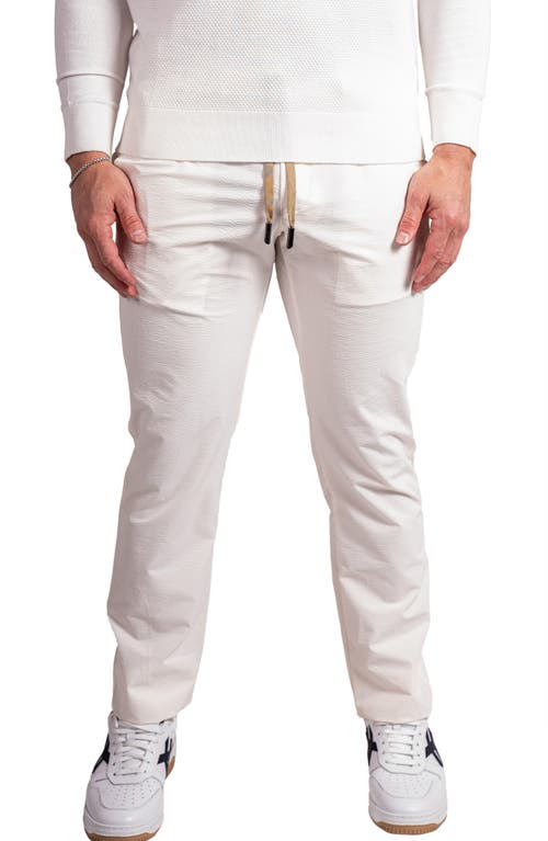 Maceoo Resistance1031off White Drawstring Pants